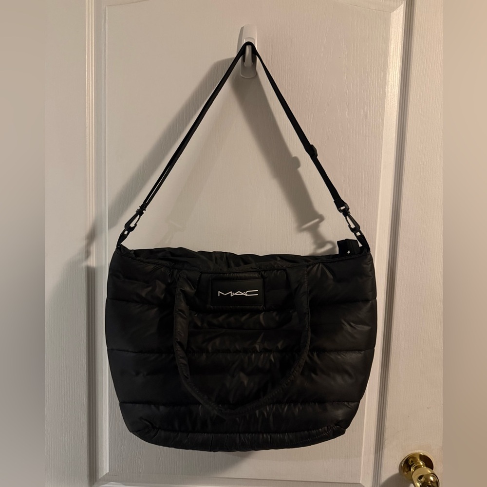 MAC Cosmetics quilted puffer large tote bag